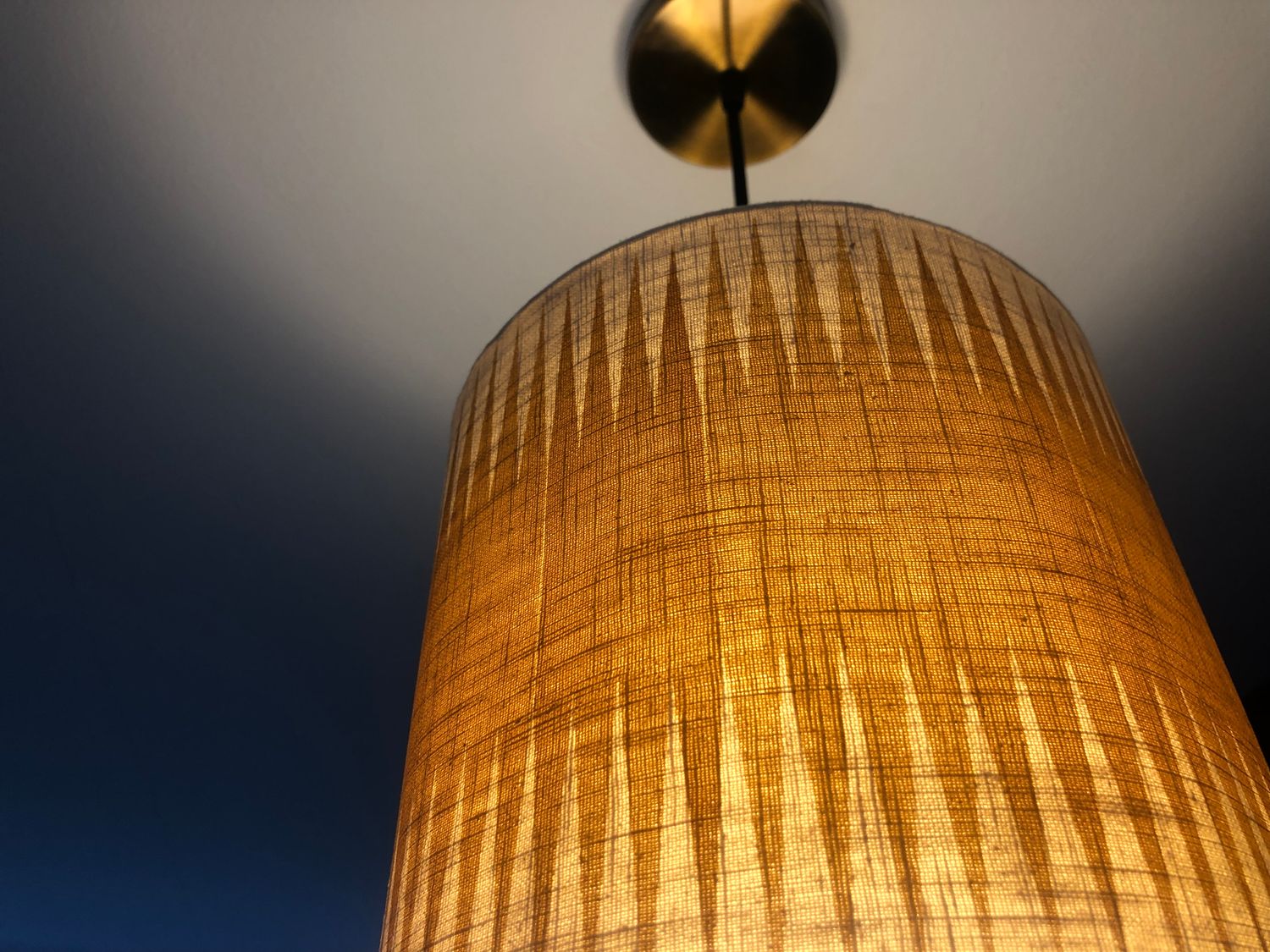 Mustard Drum Lampshade