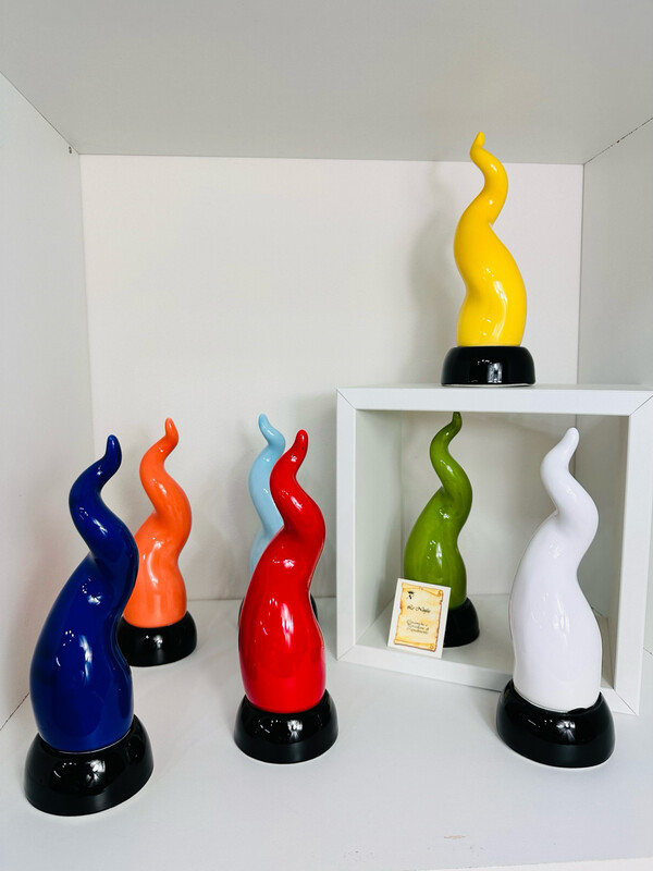 Corno portafortuna in ceramica H20cm