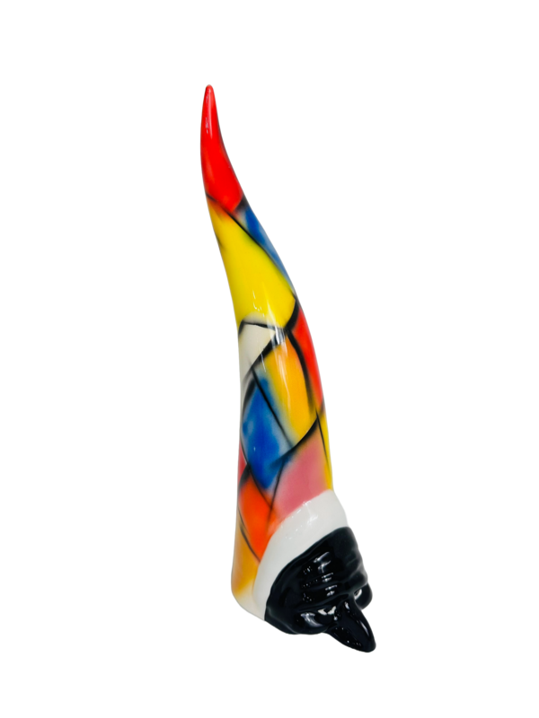 Corno portafortuna multicolor  in ceramica H30CM