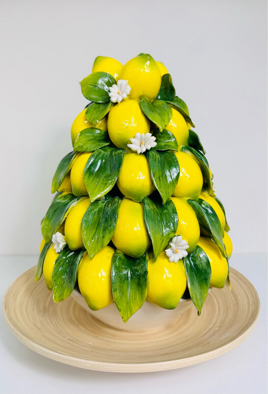 Cesto di limoni in ceramica H30CM