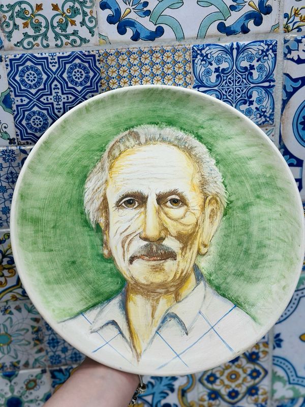 Painted ceramic plate