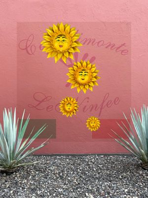 Sole Fuoco Girasole da Parete in Ceramica 