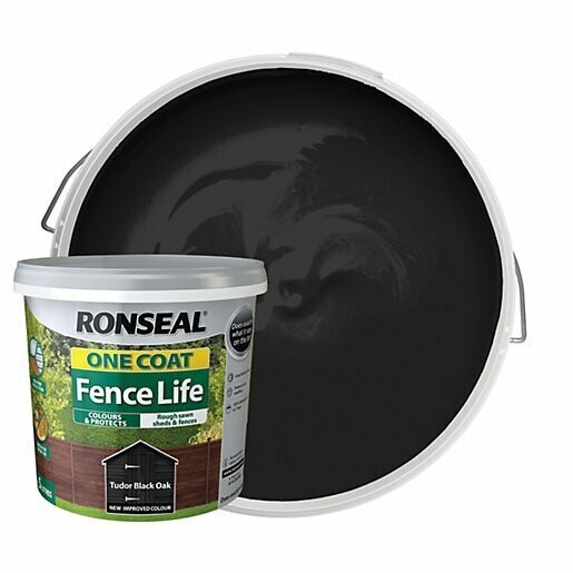 Ronseal 5ltr One Coat Fence life Tudor Black Oak