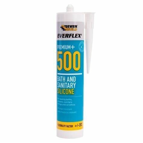 Everbuild 290ml Bath & Sanitary Silicone White