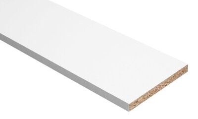 2440mm x 610mm x 15mm White Melamine