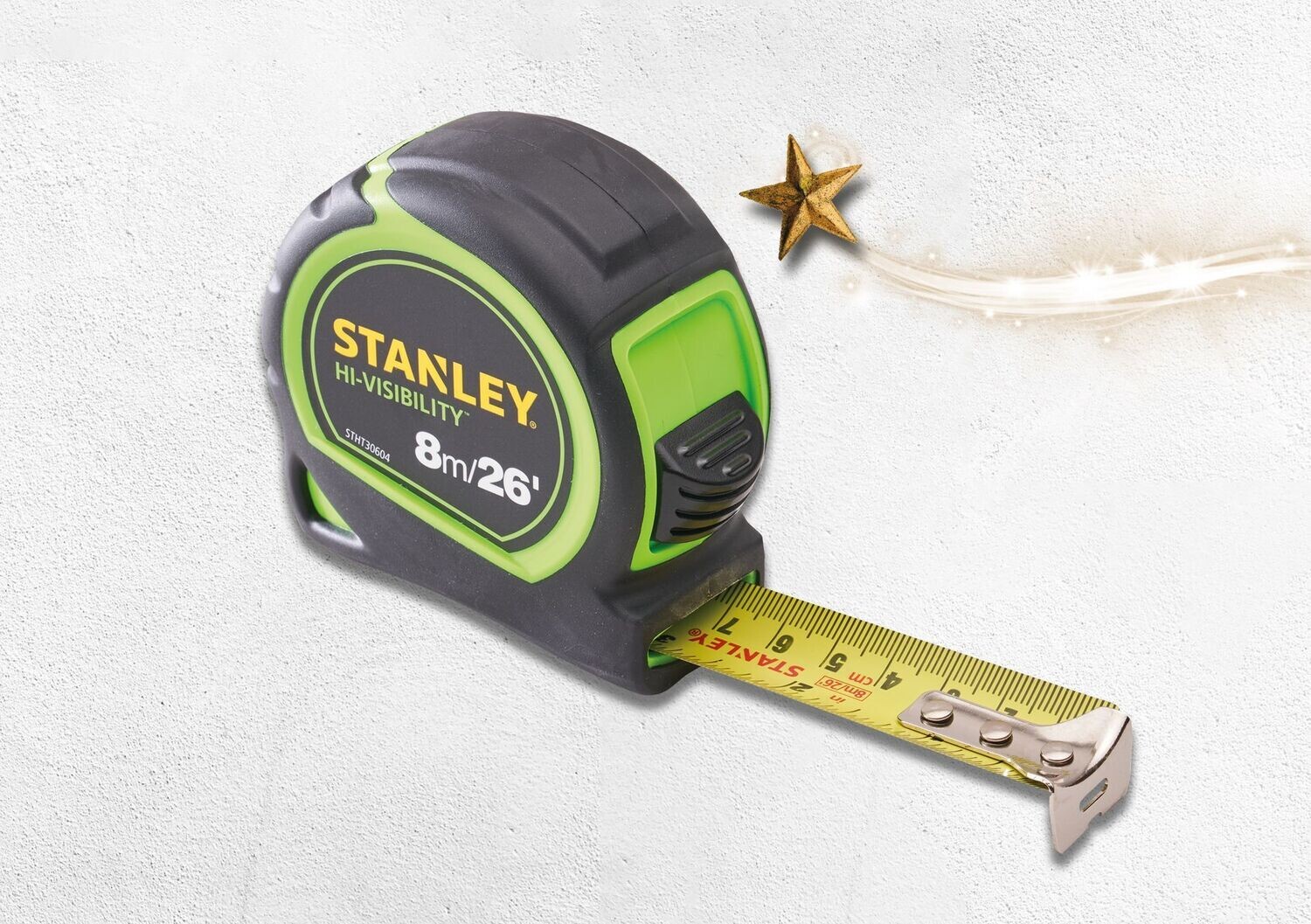 STANLEY® 8m (26ft) Hi-Vis Tylon Tape Measure