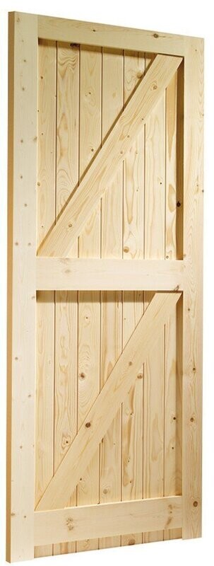 1981mm x 838mm Framed Ledge & Braced Pine Door