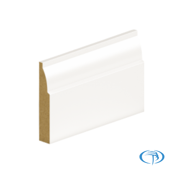 4.4mtr 18 x 144mm Ovolo Mdf Primed Skirting Board