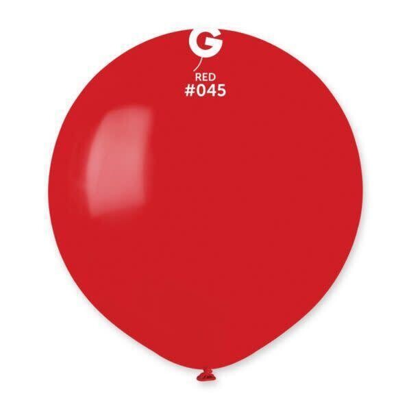 Gemar Latex Balloons Standard Red #045 19in - 25 pieces