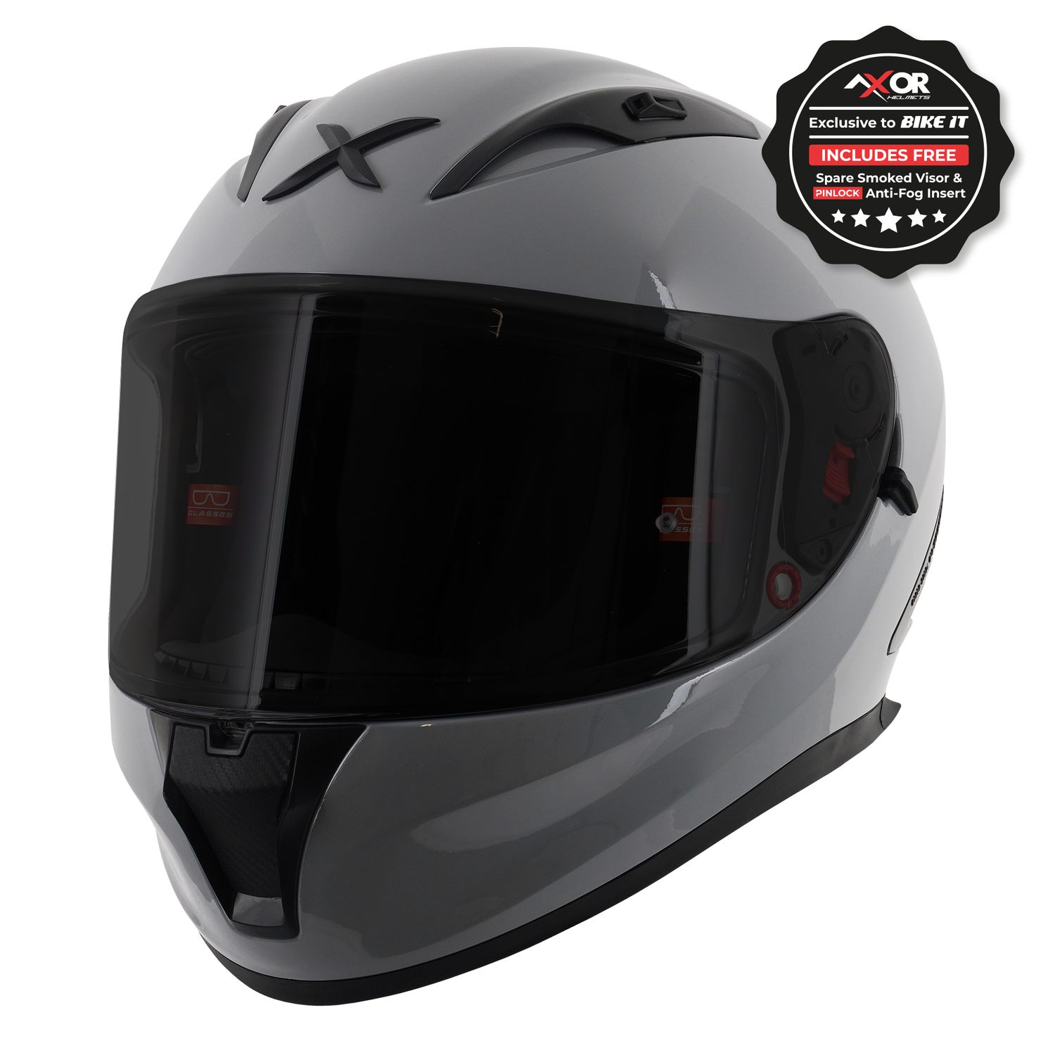 Axor Street Full Face Helmet - Nardo Grey Gloss Axor Street Full Face Helmet - Nardo Grey Gloss