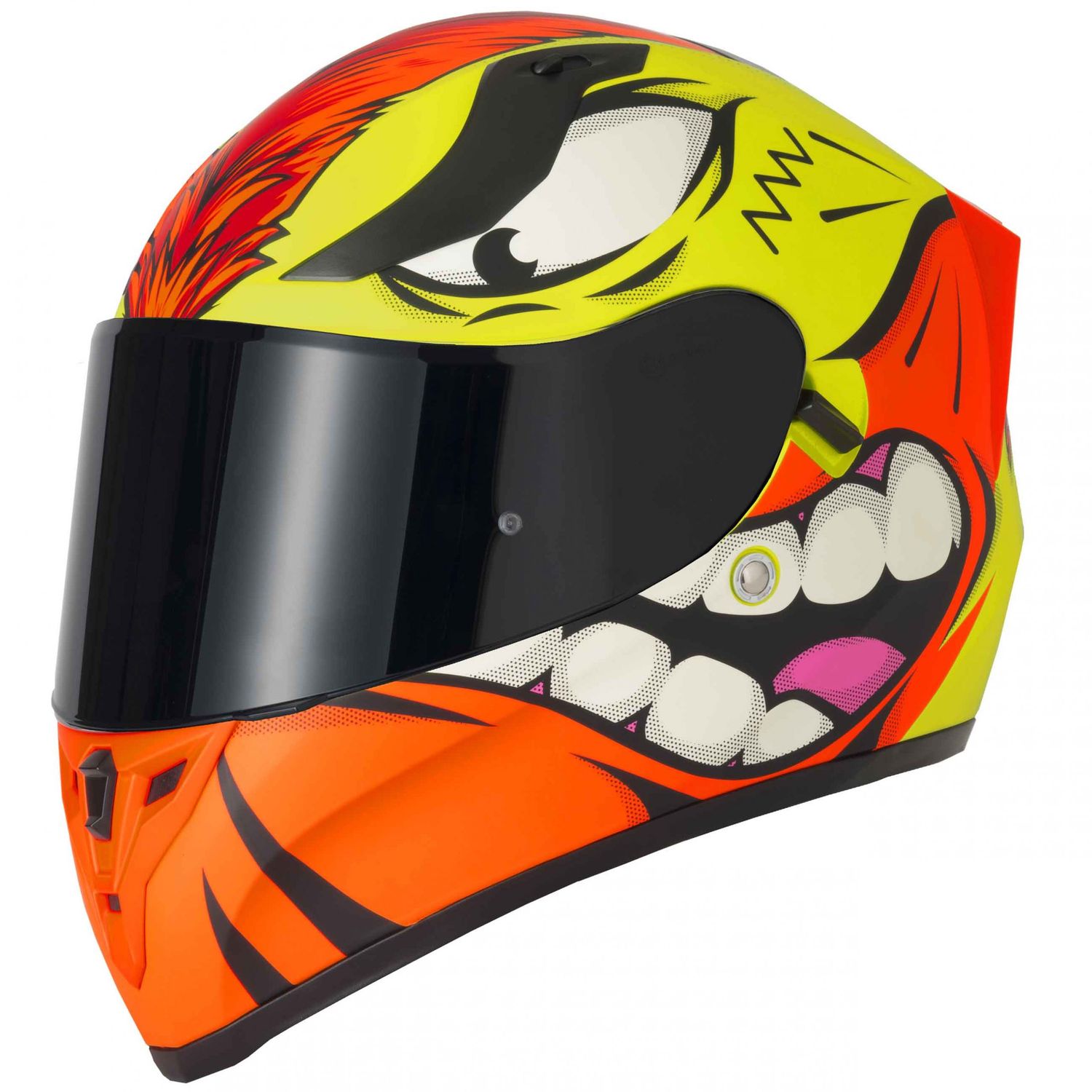 VCAN H128 HELMET - MOHAWK YELLOW/ORANGE VCAN H128 HELMET - MOHAWK YELLOW/ORANGE