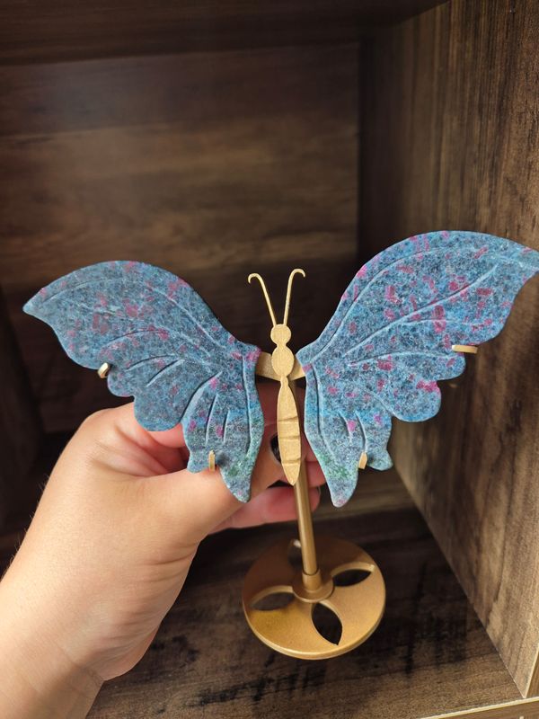 Ruby, Fuchsite & Kyanite Butterfly