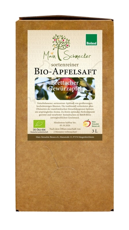 Brettacher Gewürzapfel - Streuobstsaft in der 3 Liter Box (Bioland)