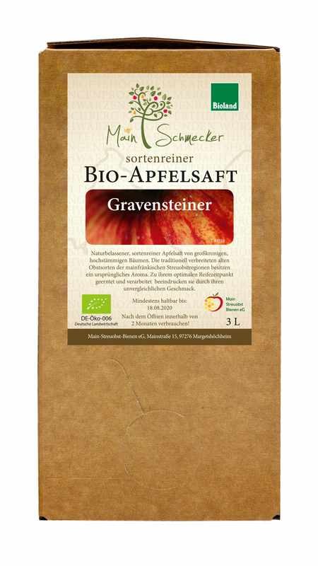Gravensteiner - Streuobstsaft in der 3 Liter Box (Bioland)