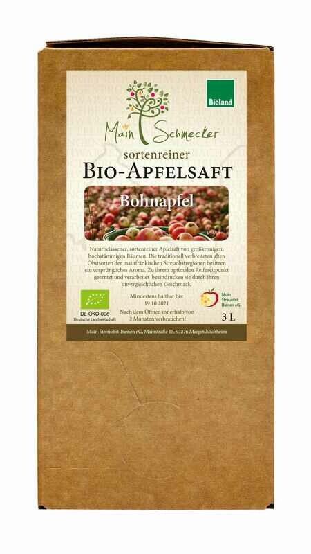 Bohnapfel - Streuobstsaft in der 3 Liter Box (Bioland)