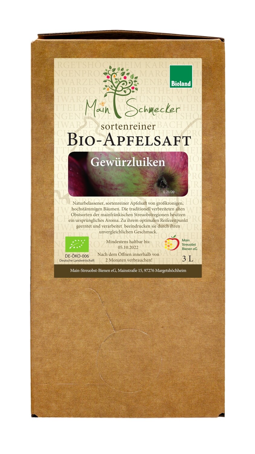 Gewürzluiken - Streuobstsaft in der 3 Liter Box (Bioland)