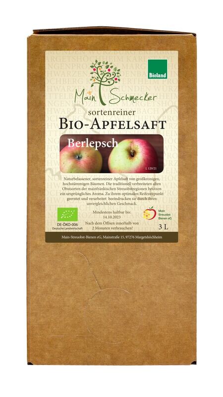 Berlepsch - Streuobstsaft in der 3 Liter Box (Bioland)
