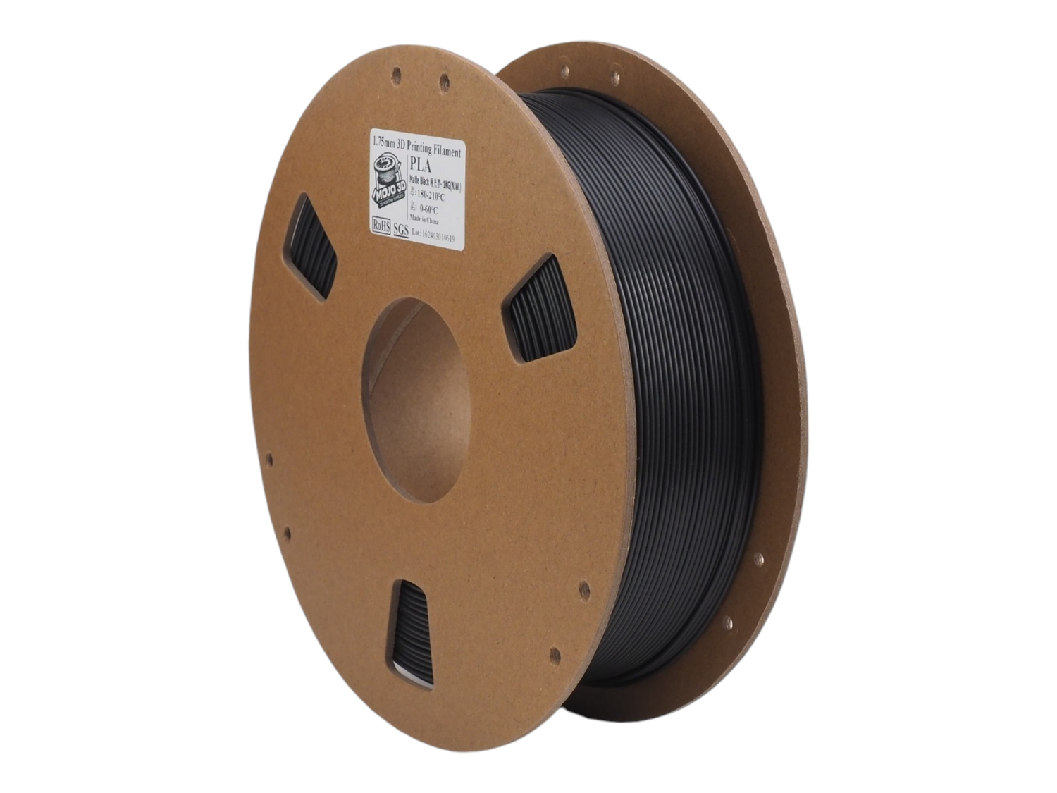Matte PLA, Choose Colour: Matte Black PLA, Spool Type: Cardboard