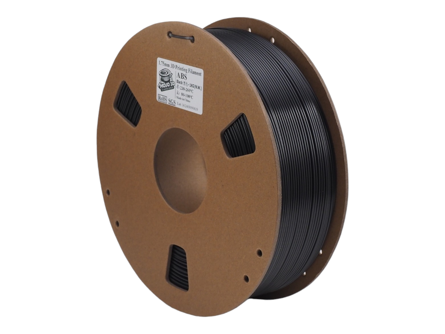 ABS, Choose Colour: Black ABS, Spool Type: Cardboard