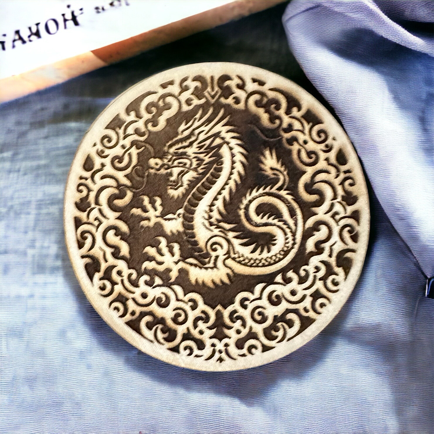 Enchanted Dragon Wooden Coasters