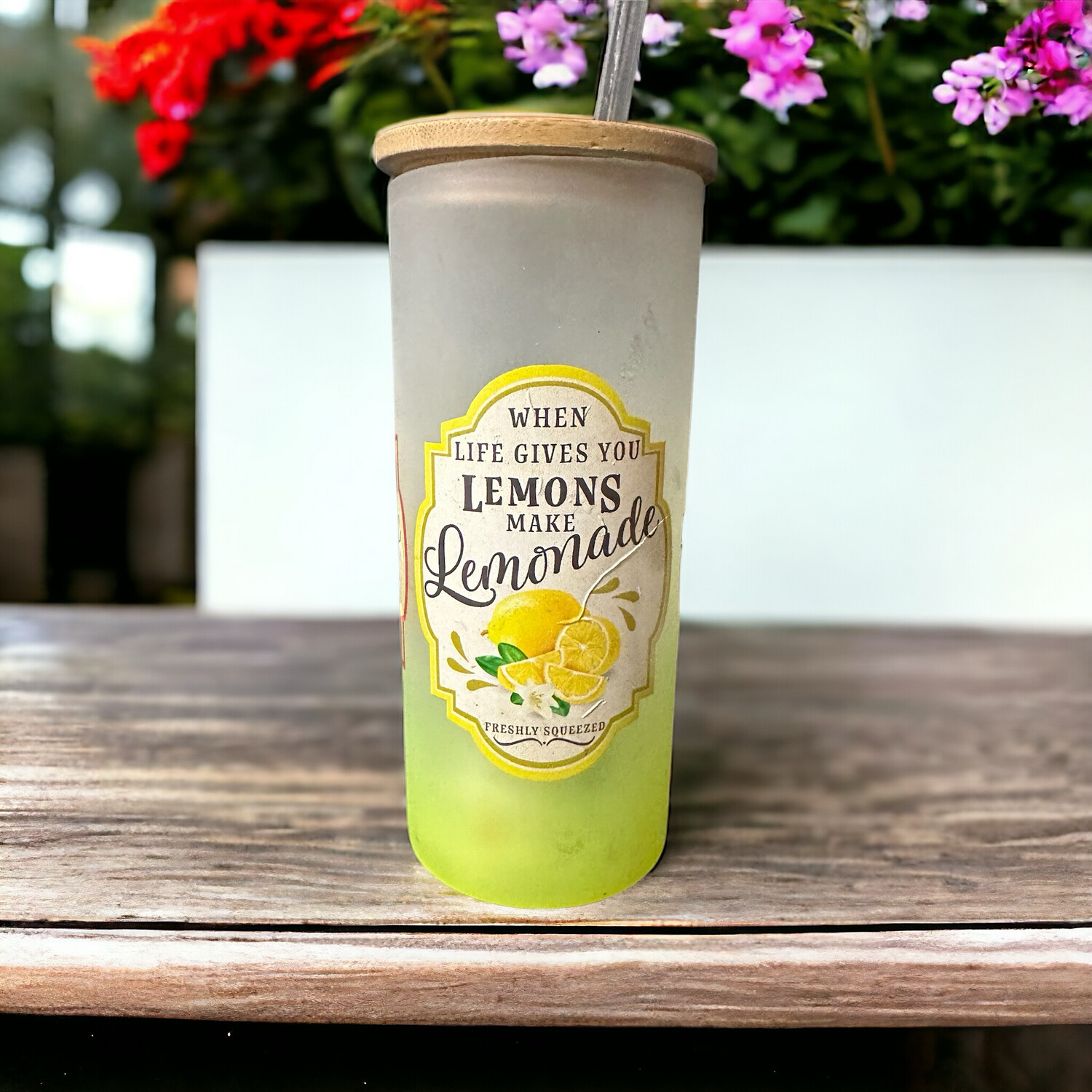 Zesty Lemonade Delight Glass Tumbler