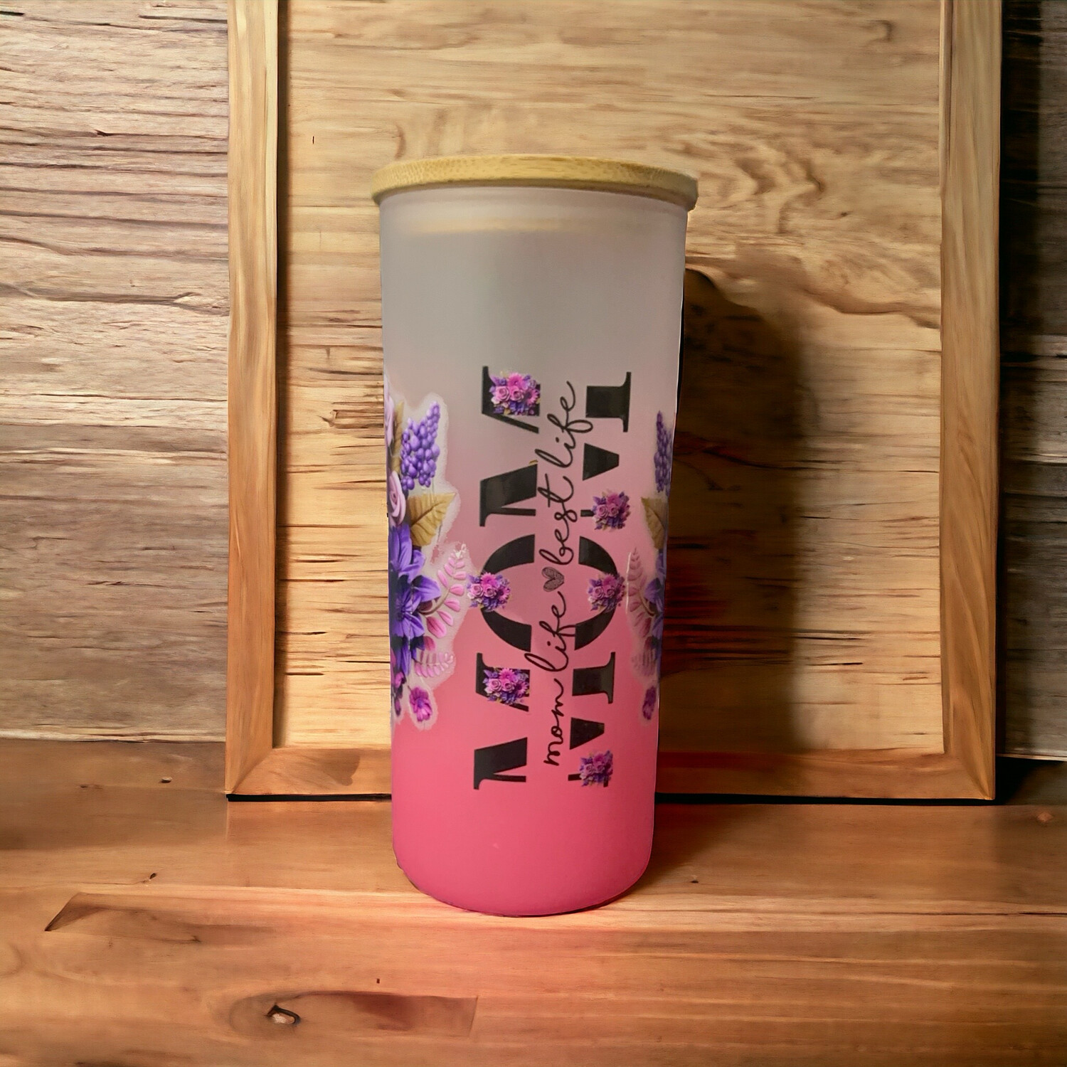 Blossoming Love Mom Glass Tumbler