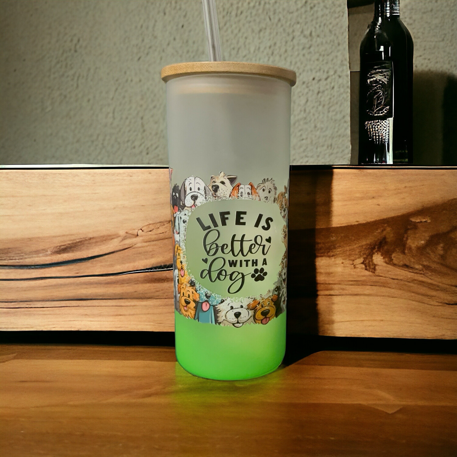 Woof-Worthy Whimsy Glass Tumbler
