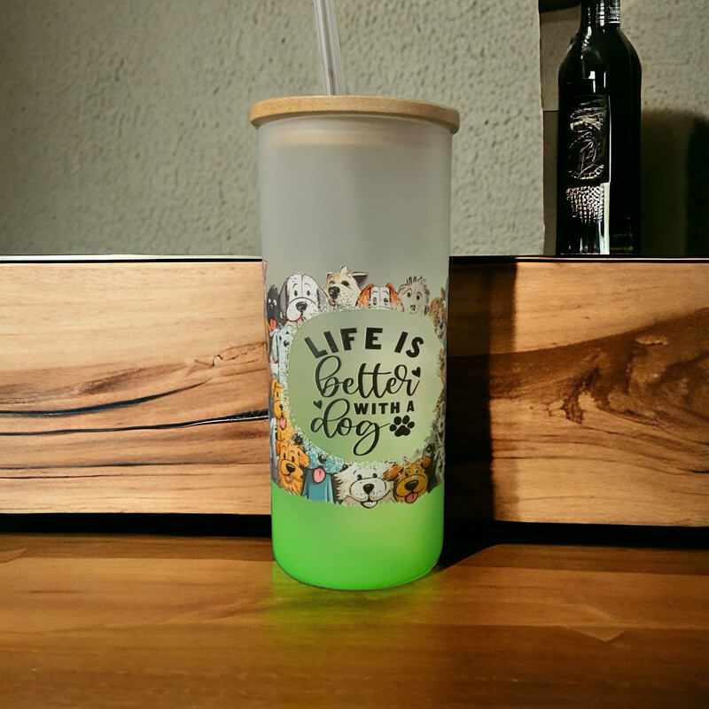 Woof-Worthy Whimsy Glass Tumbler