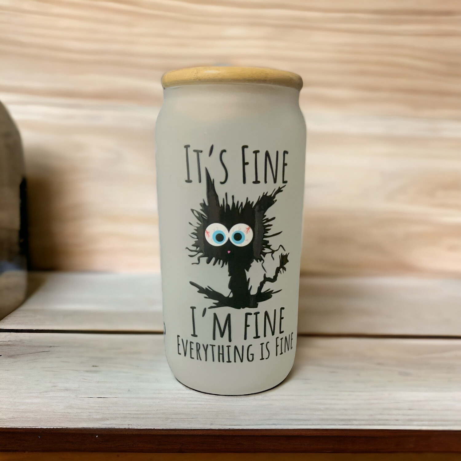 Frazzled Feline Glass Tumbler