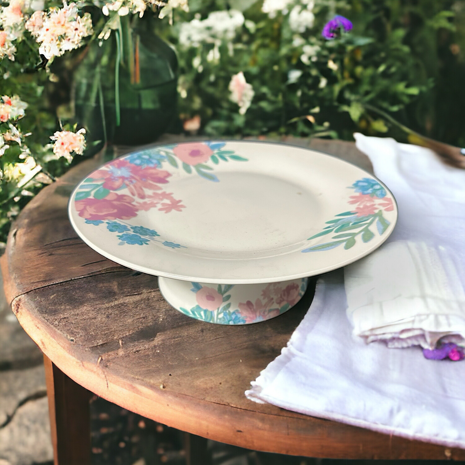 Pink Posy Serving Plate