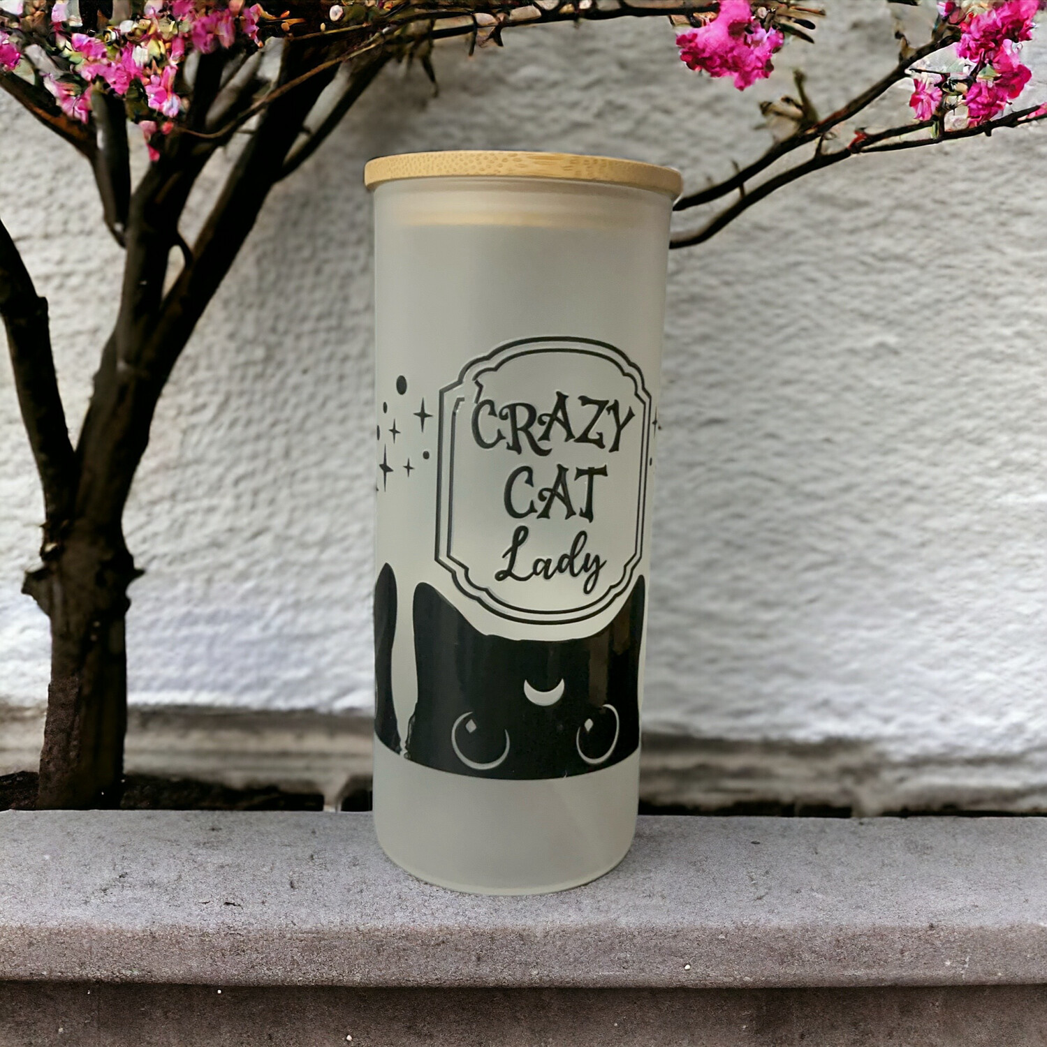 Meowgalactic Frosted Glass Tumbler