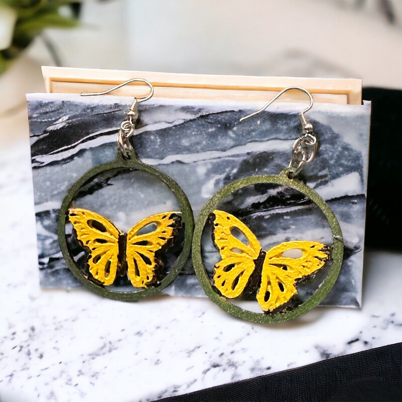 Solar Flare Butterfly Dangles