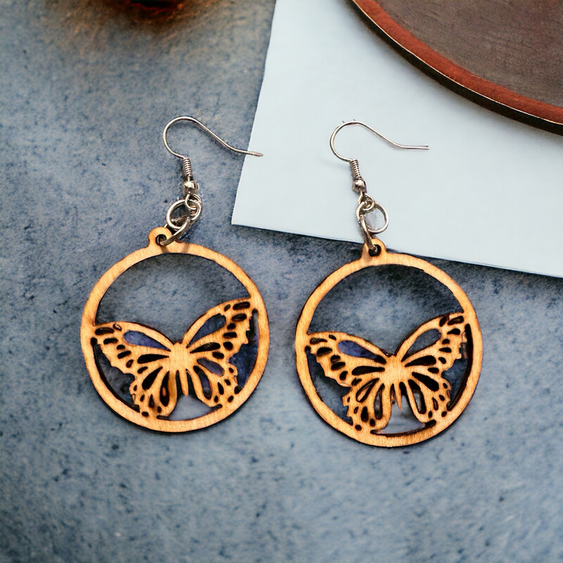 Rustic Charm Butterfly Dangles