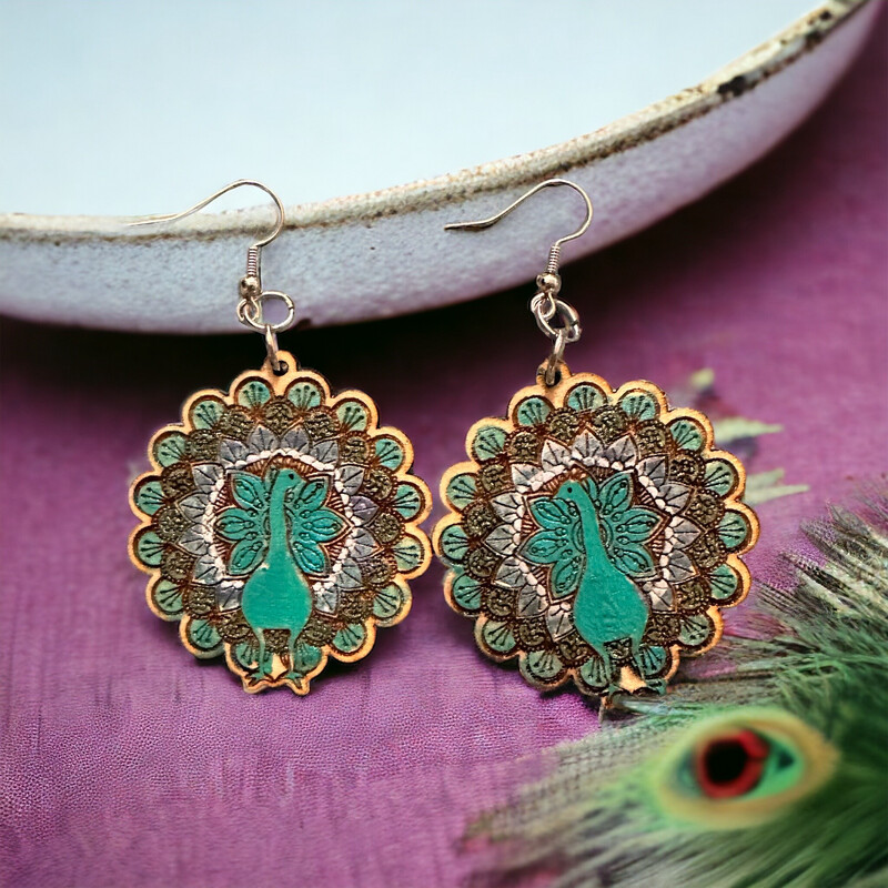 Emerald Plume Earrings