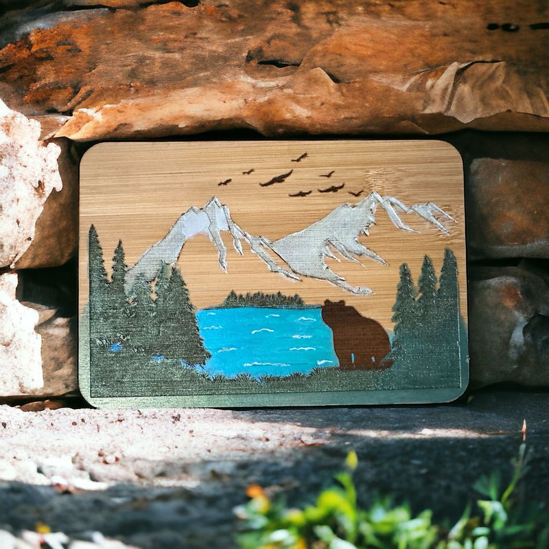 Mountain scene sign