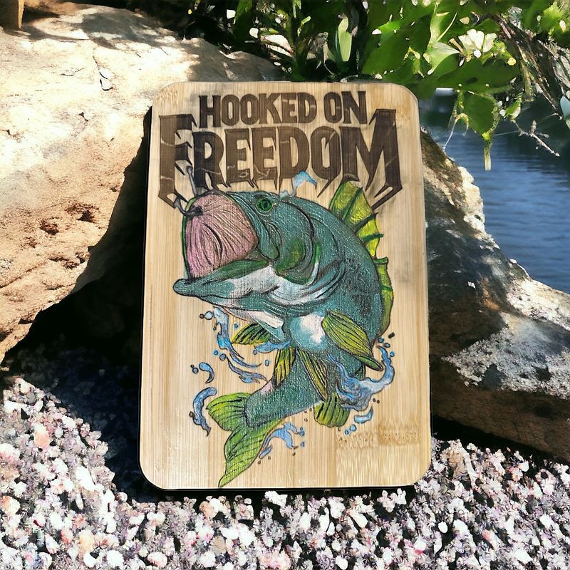 Freedom fishing sign