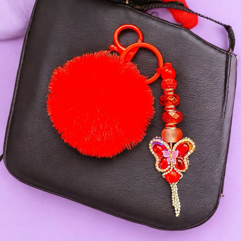 Red Butterfly keychain