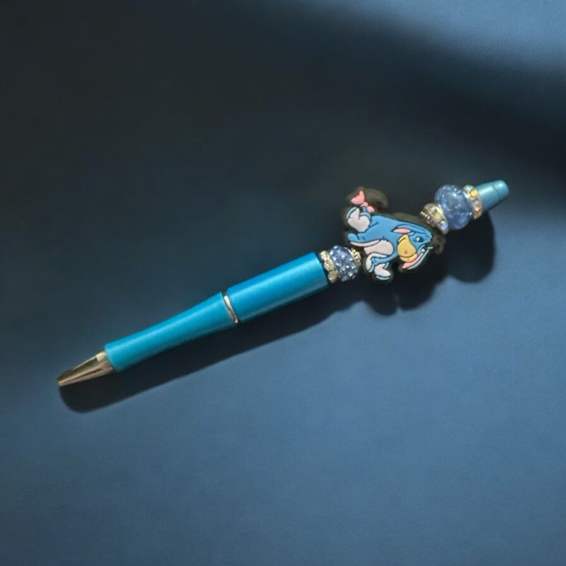 Blue donkey beaded pen