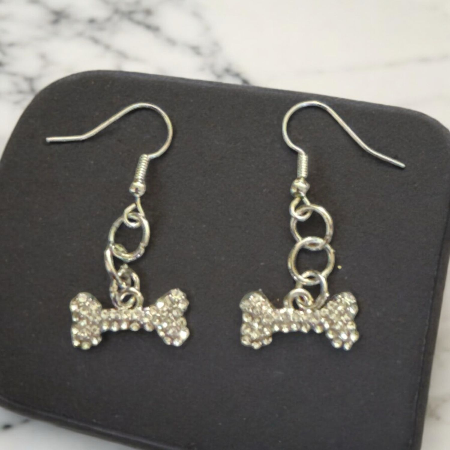 Bling bone earrings