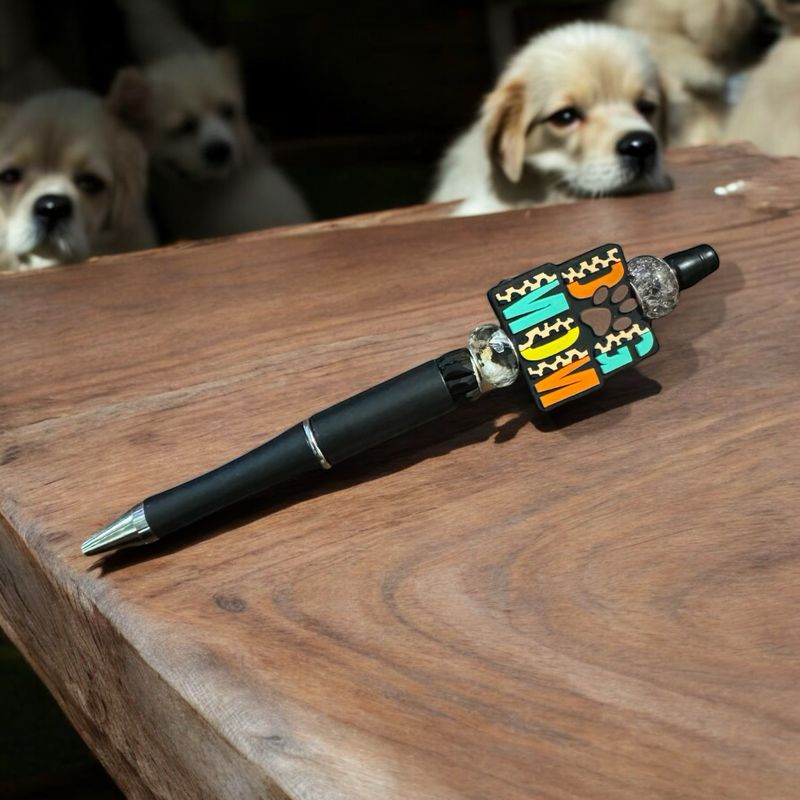 Dog mom pen in black