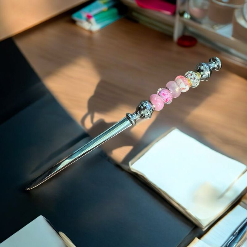 Beaded Letter Opener in Pink