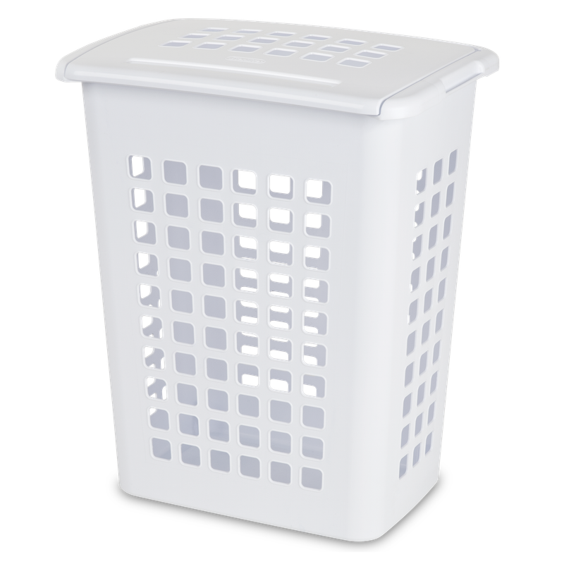 Cesto De Lavandería Con Tapadera, Rectangular Color Blanco