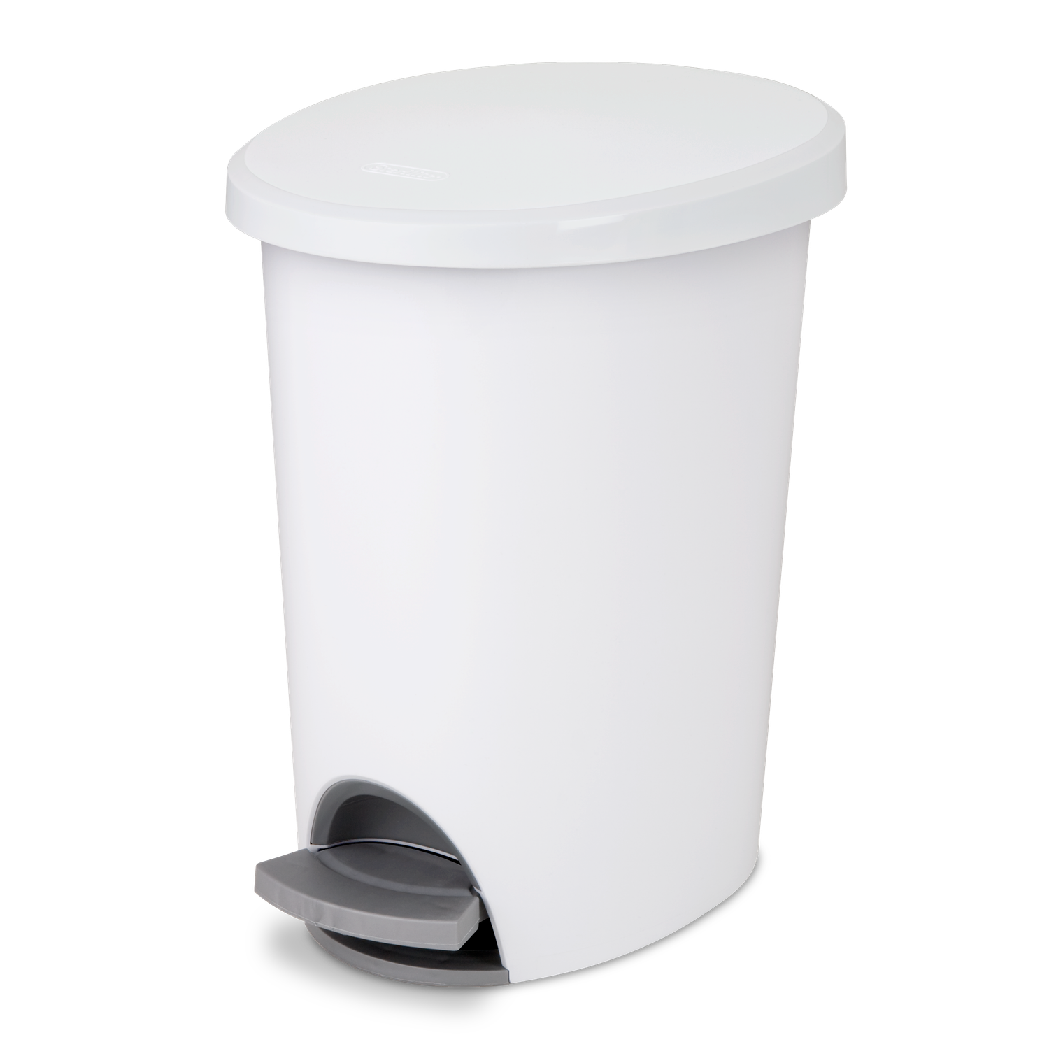 Basurero Con Pedal Plateado, 2.6 Gal, 9.8 Litros Color Blanco
