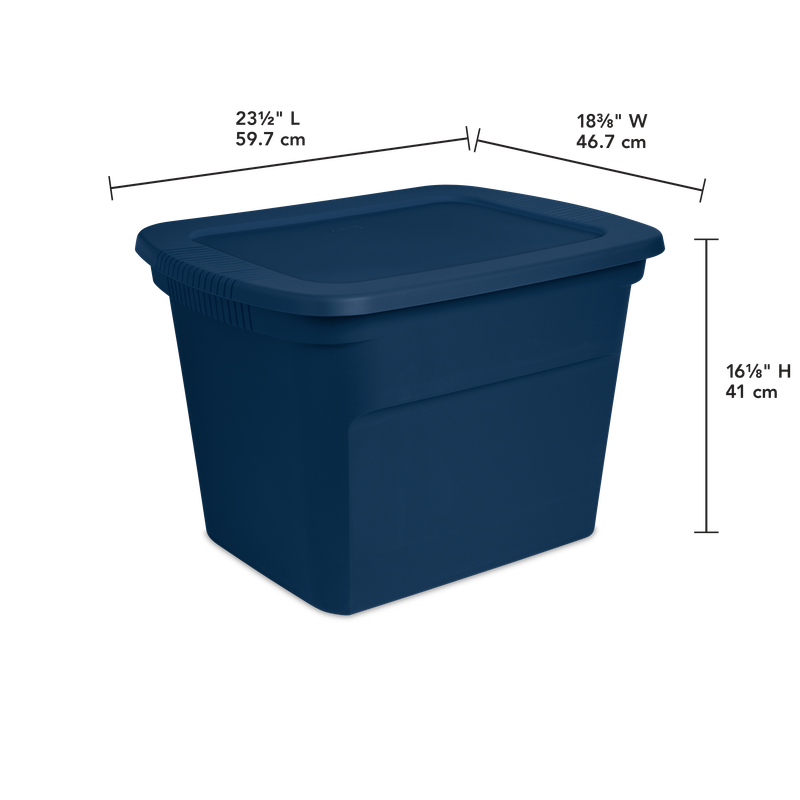 Caja Plástica 68 Litros, Color Azul Marino