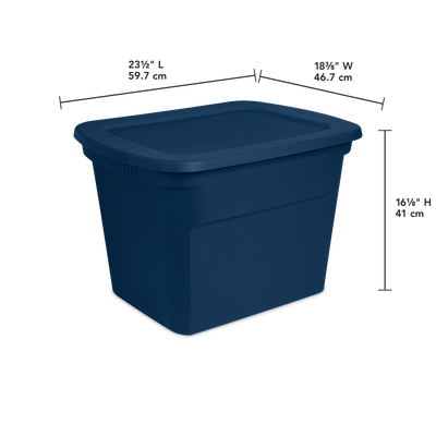 Caja Plástica 68 Litros, Color Azul Marino