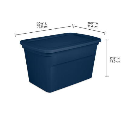 Caja Plástica 114 Litros, Color Azul Marino
