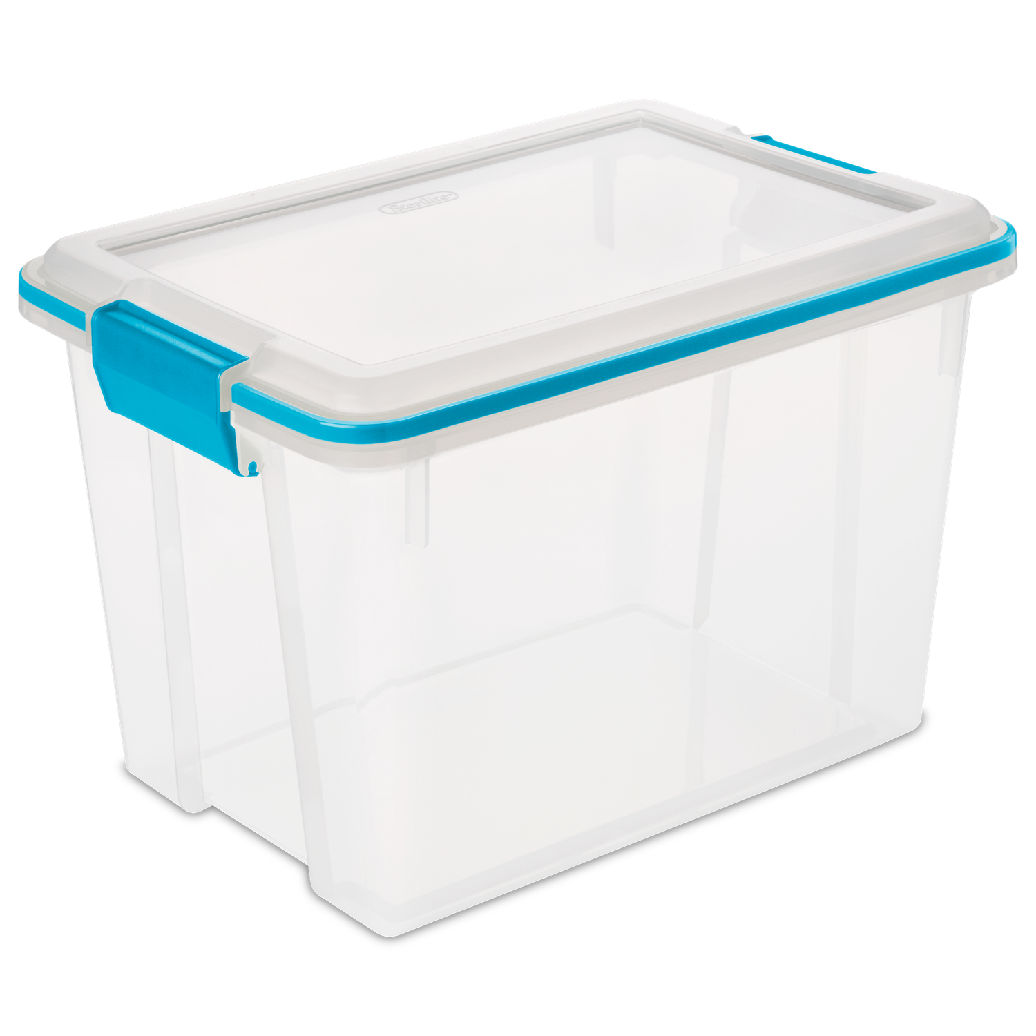 Caja Plástica Transparente 19 Lt, Tapa C/Sello Hermético