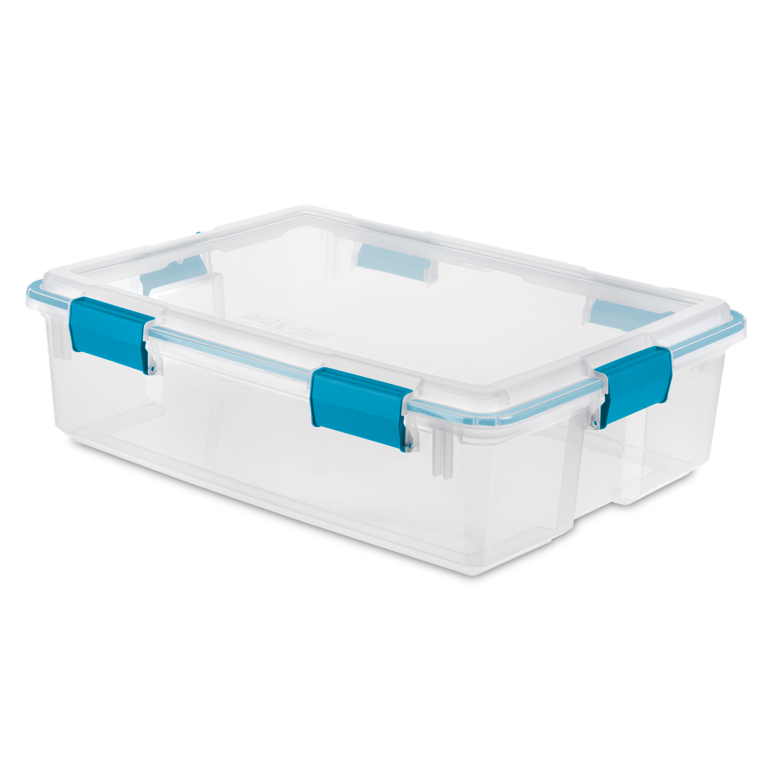 Caja Plástica Transparente 35 Lt, Tapa C/Sello Hermético
