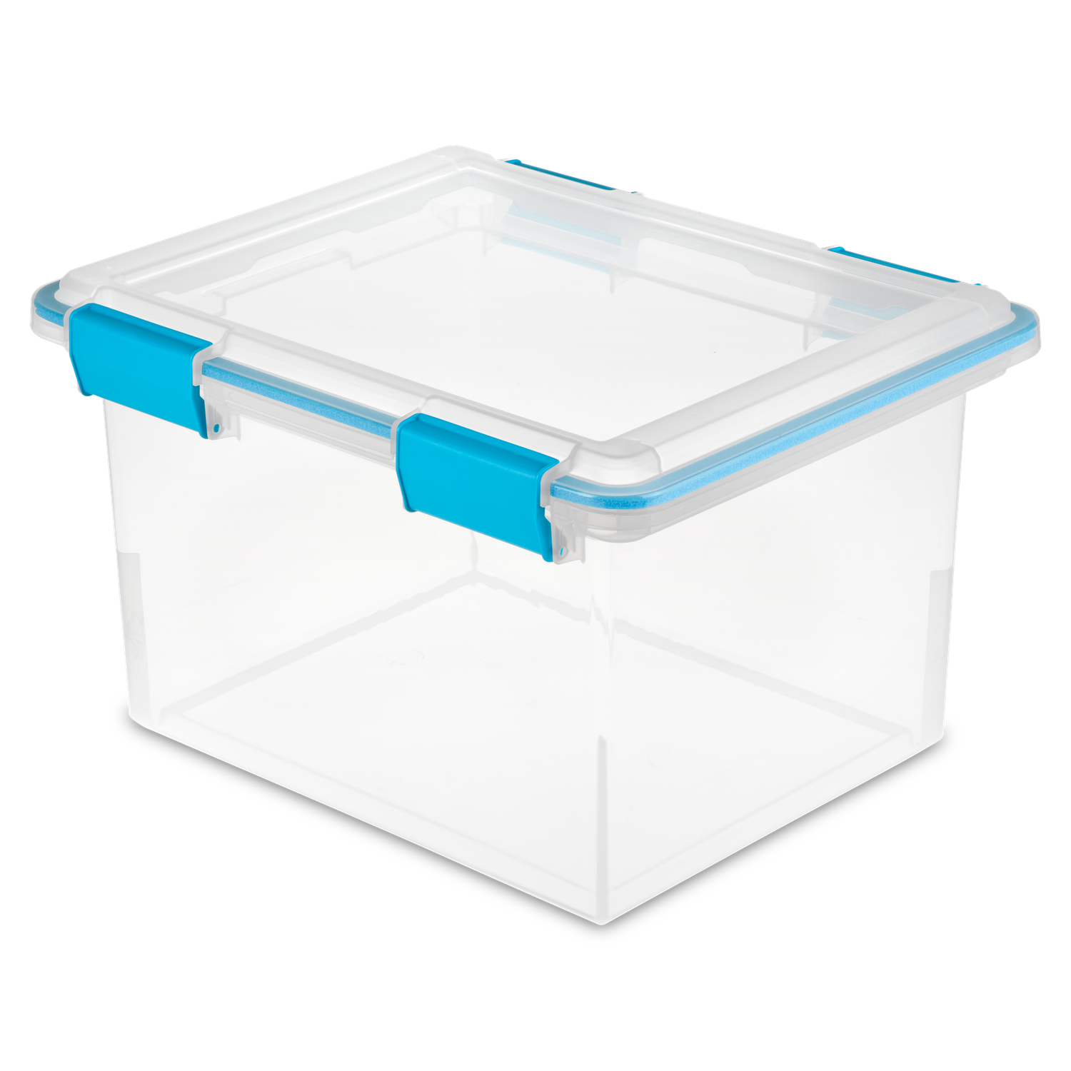 Caja Plástica  30 Litros, Transparente, Clilp Azul