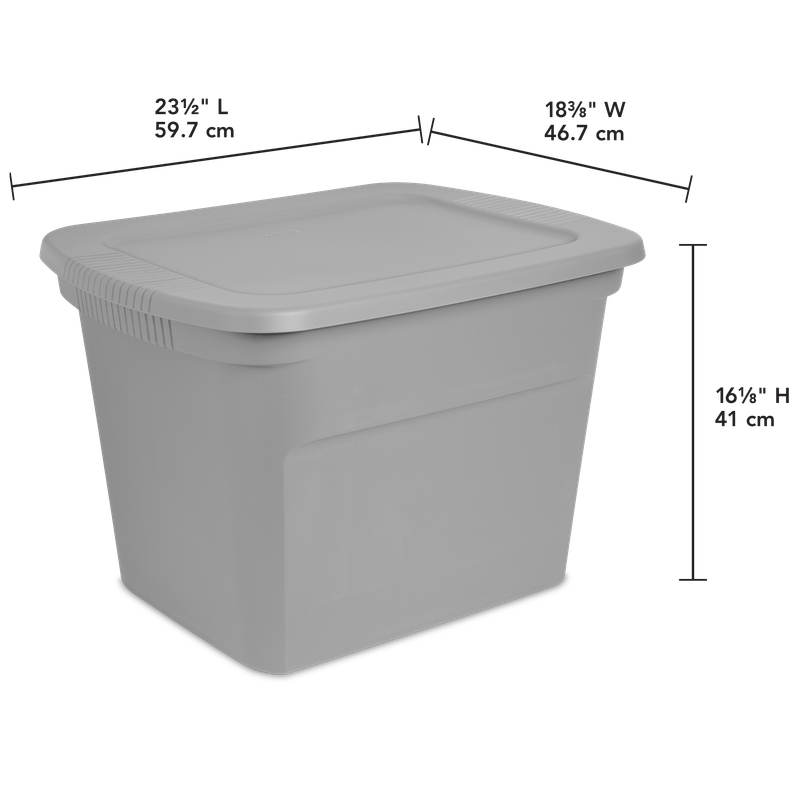 Caja Plástica 68 Litros, Color Gris